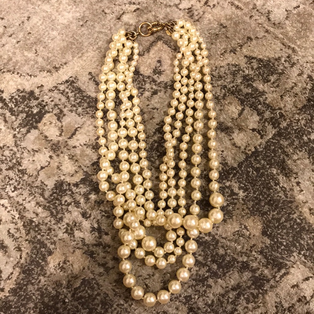 J. Crew multistrand pearl necklace